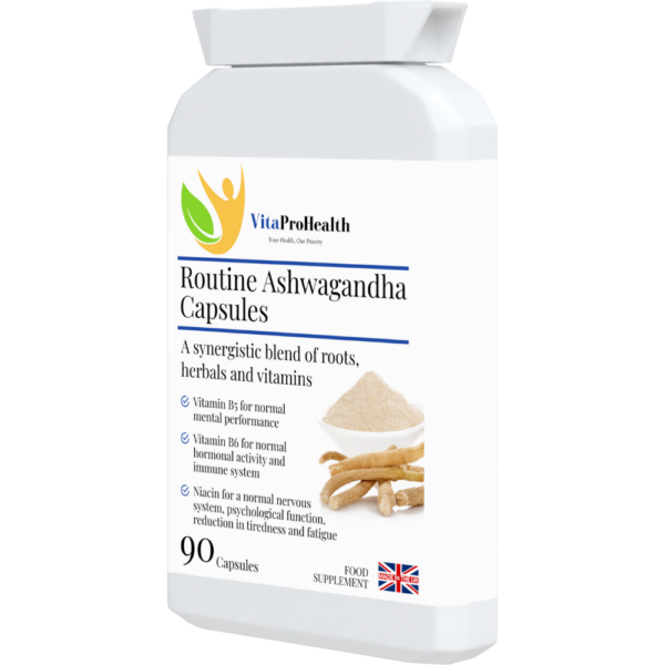 routine ashwagandha capsules left