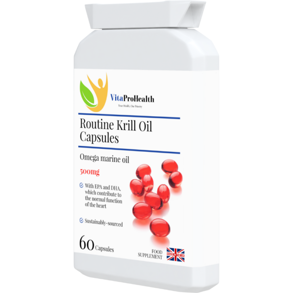 routine krill oil capsules left