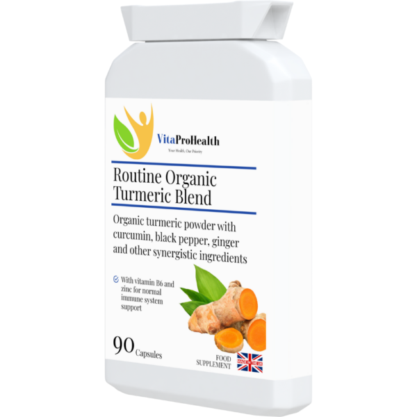 routine organic turmeric blend left