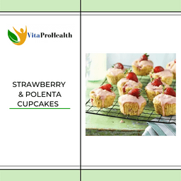 STRAWBERRY & POLENTA CUPCAKES