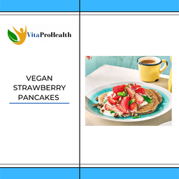 VEGAN STRAWBERRY PANCAKES